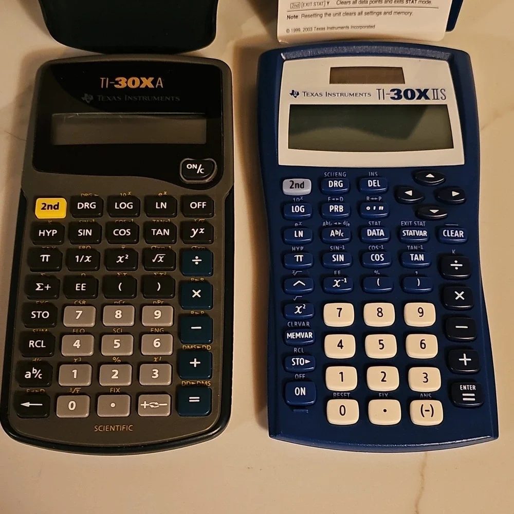 Texas Instruments TI-30XA TI-30XIIS Scientific Calculators LCD Display Handheld